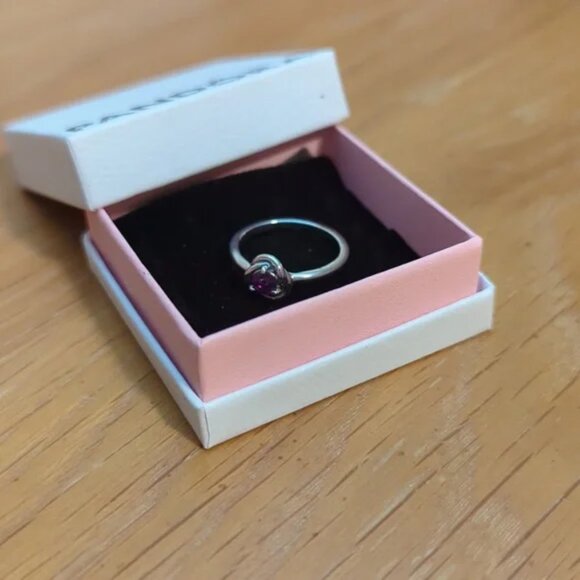 Pandora Sterling Silver February Ring Size 6 Brand New - Picture 6 of 8